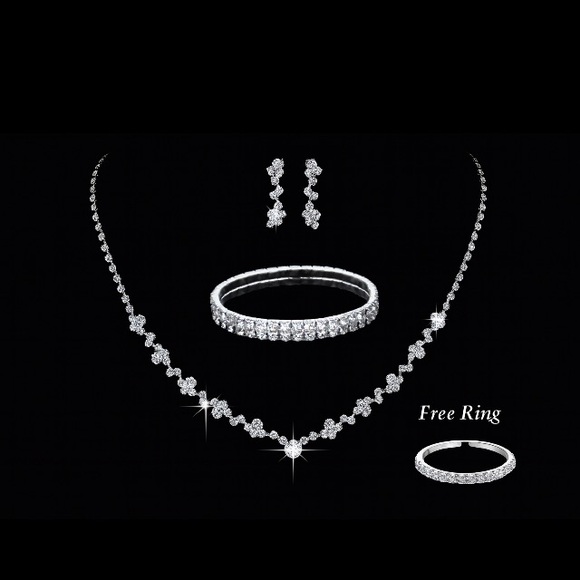 Antian Accessories™ Jewelry - Antian Accessories™ Rhinestone 4-Piece Jewelry Set